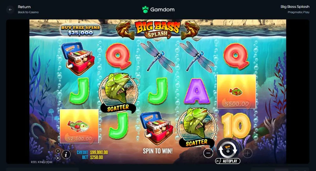 Big Bass Splash gameplay screenshot 2